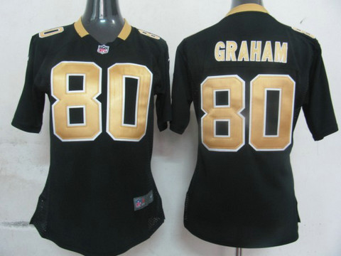 New Orleans Saints 80 Graham Authentic Black Game Nike nfl